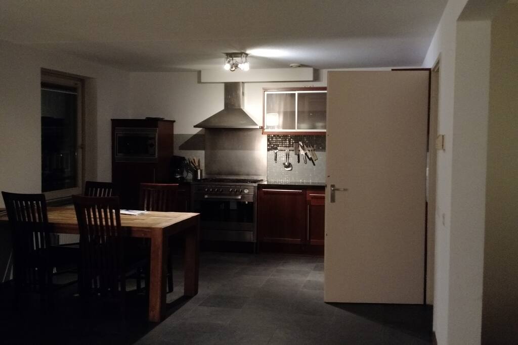 This nice size kitchen is great for the person who likes to cook.