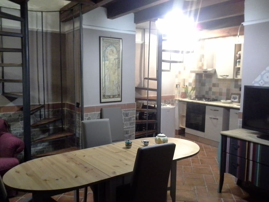 prospettiva soggiorno soggiorno cucinavista dall' ingresso