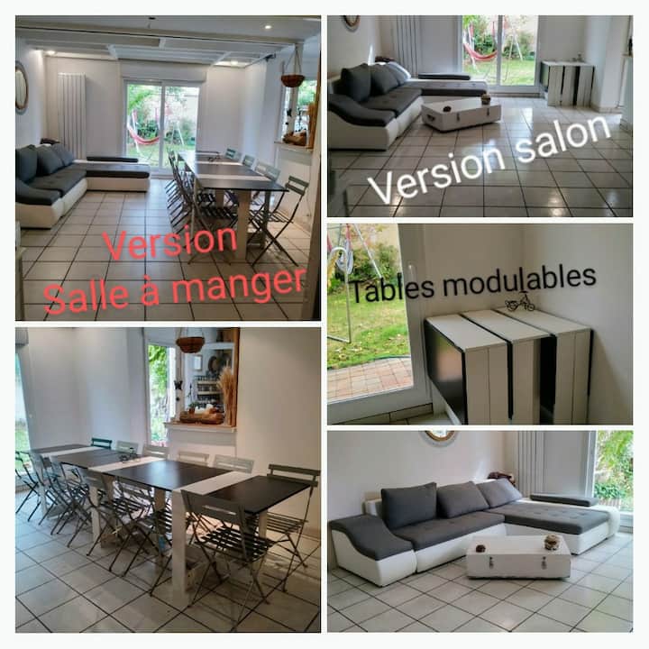 Logement Pour 11, Salle Sport, Yoga-danse, Jardin - Melun