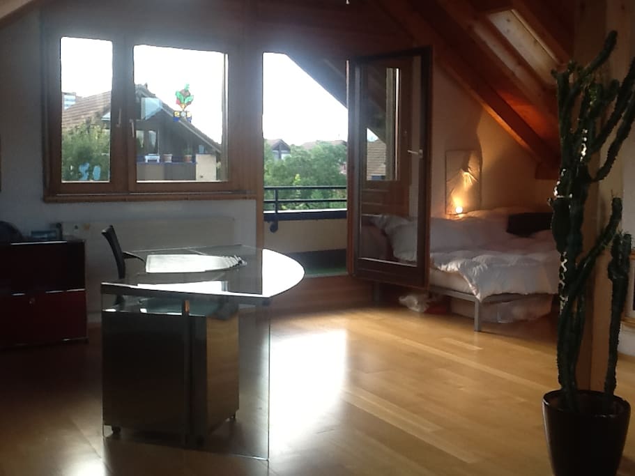 45 m2 grosser Dachstockraum mit eigener Terrasse