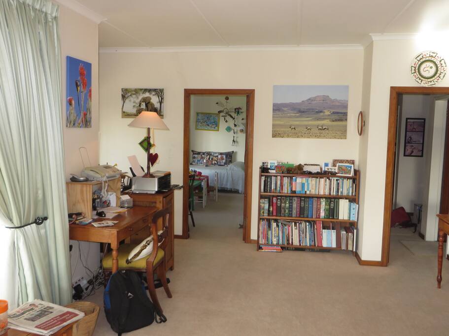 Living area looking into 3rd bedroom/playroom