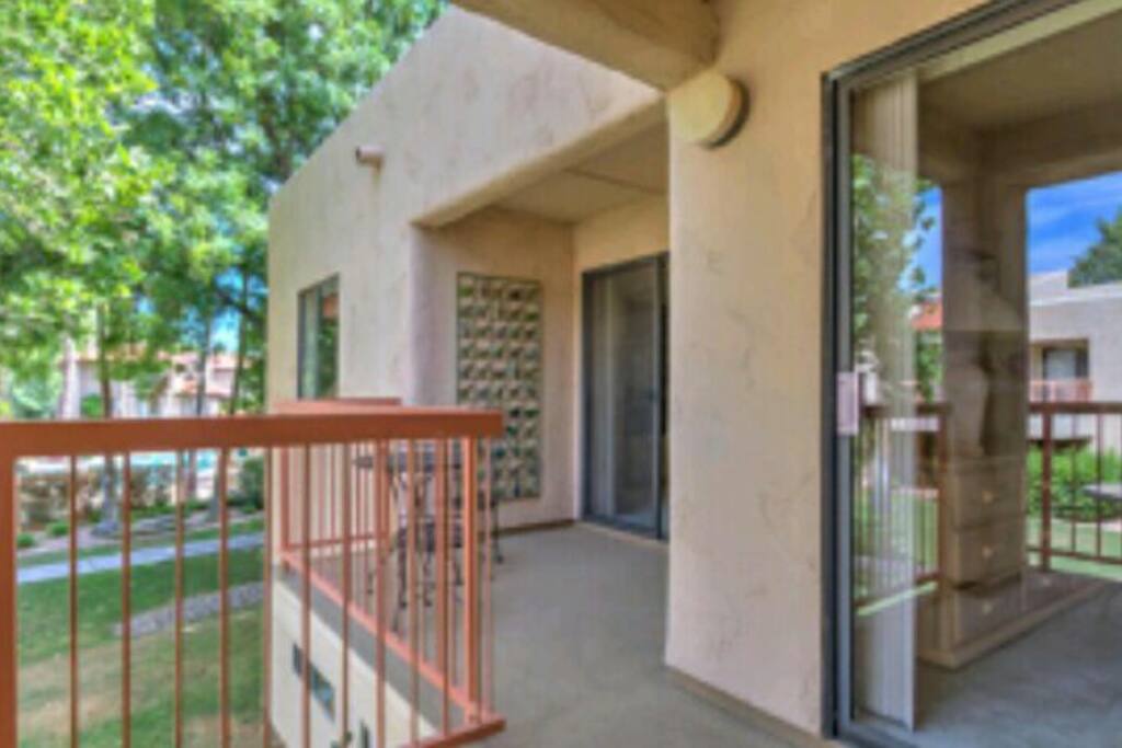 2nd wrap around balcony has large storage unit attached.