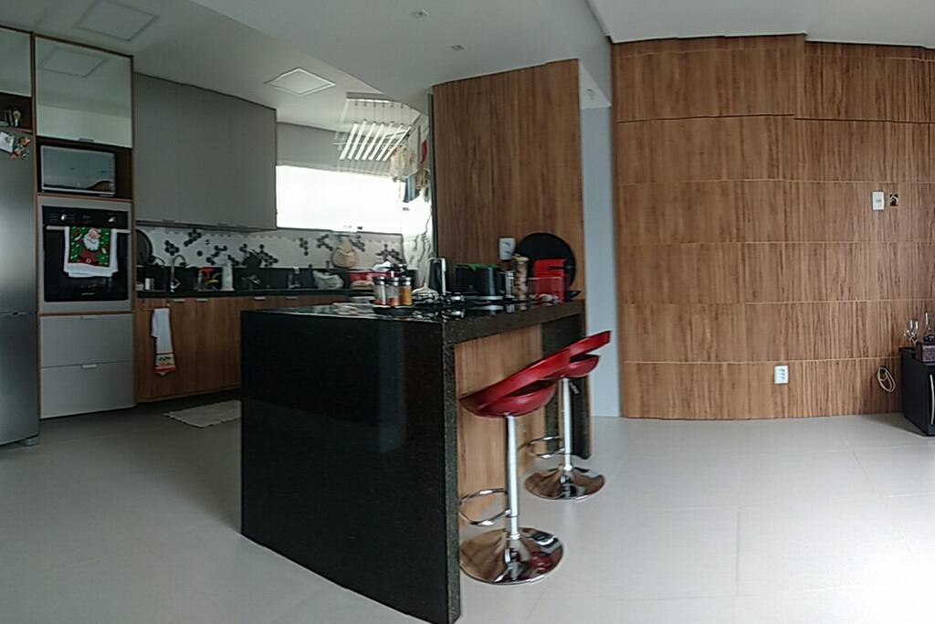 Sala e cozinha integrados