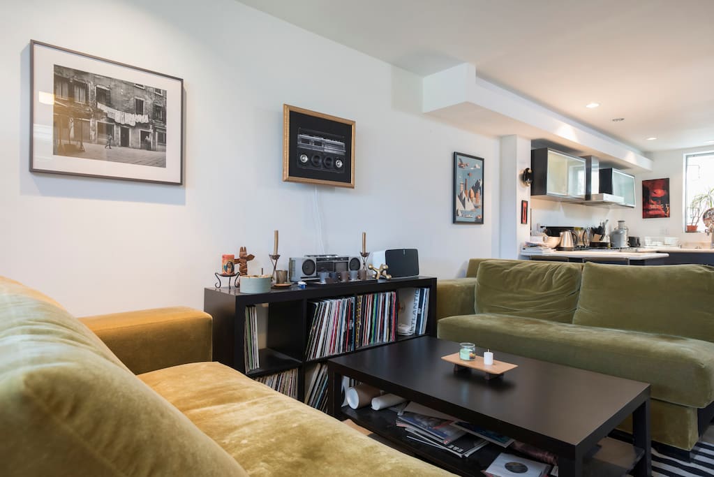 Full view of ground floor, common area, and kitchen.