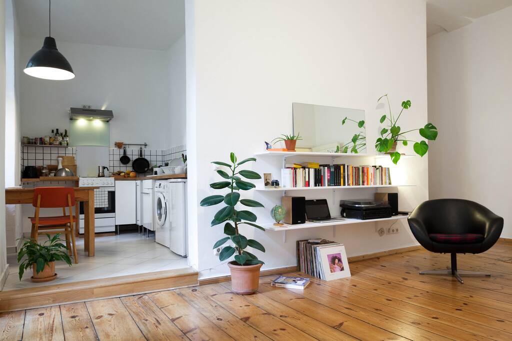 Living room and kitchen