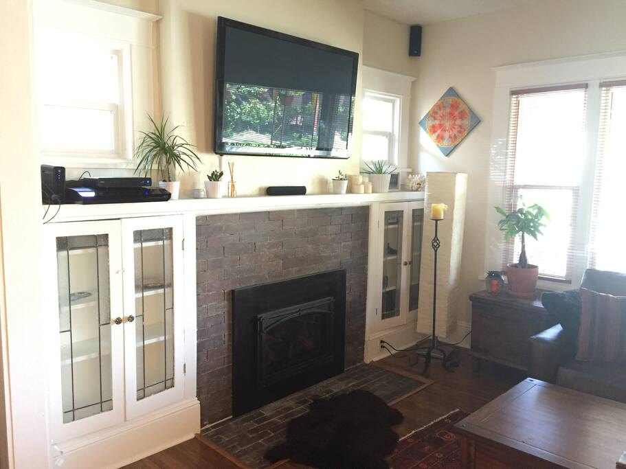 56" Plasma TV/Gas Fireplace