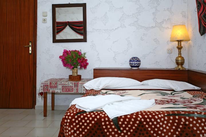 Double bedded room with private facilities