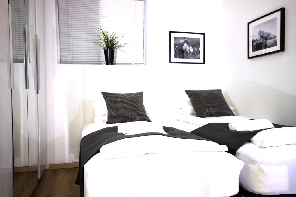 The Bedroom has two single comfortable new beds