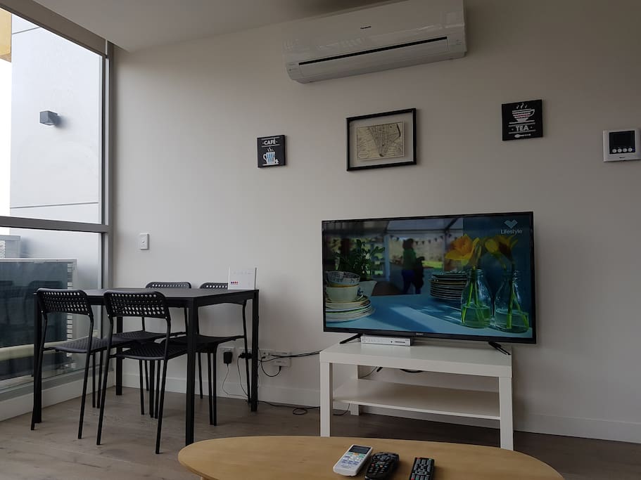 50 inch LCD TV with Foxtel - Sit back and put your feet up