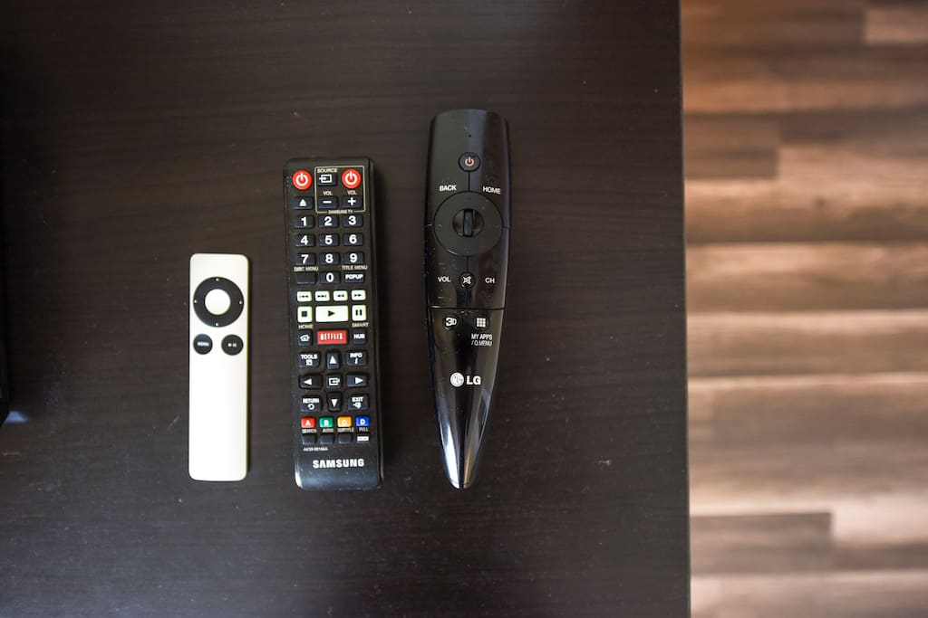 Entertainment center-Intenet TV, apple TV, 3D DVD player and WII game station