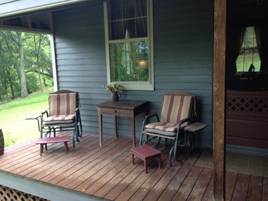 your own private porch for coffee or happy hour