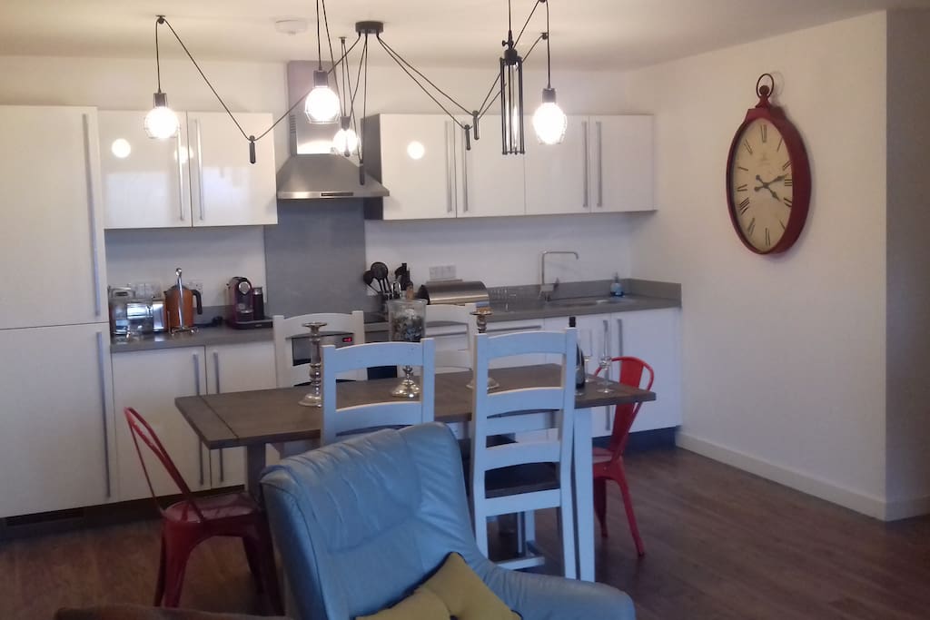 Living room and kitchen