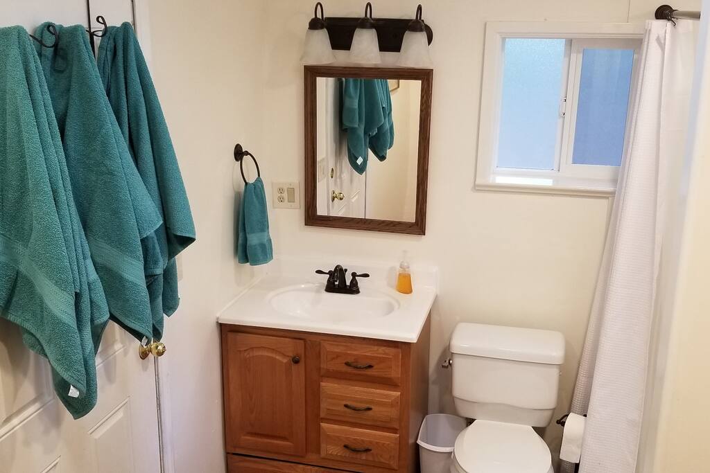 set of bath towels, washcloths and hand towels.