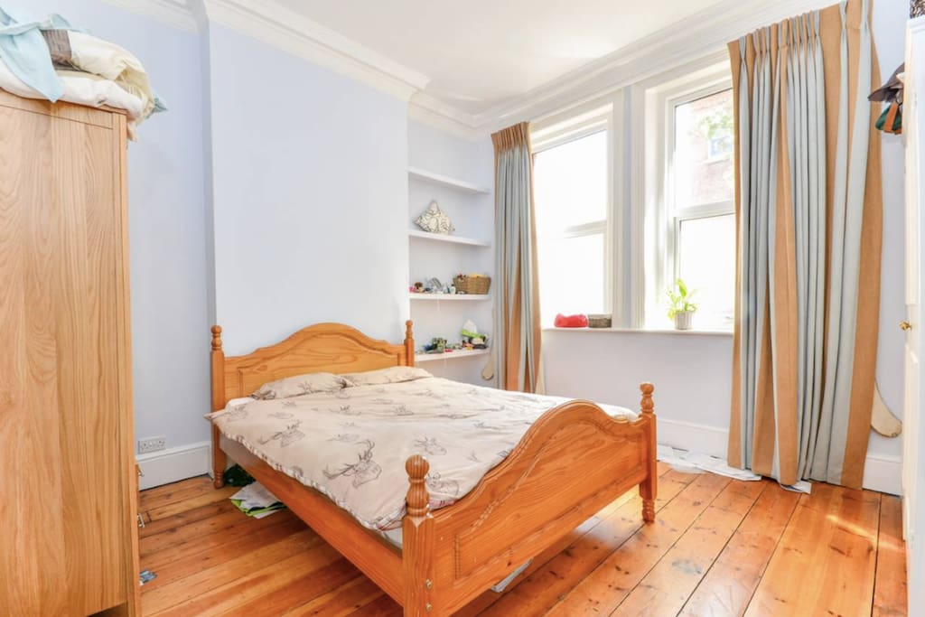 The large, light filled double bedroom you'll be staying in