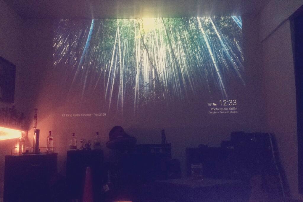 Projector if you want to watch GOT or a movie.