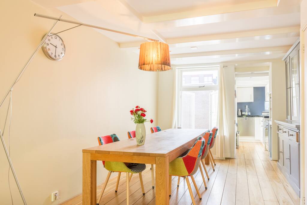 Dining room and kitchen