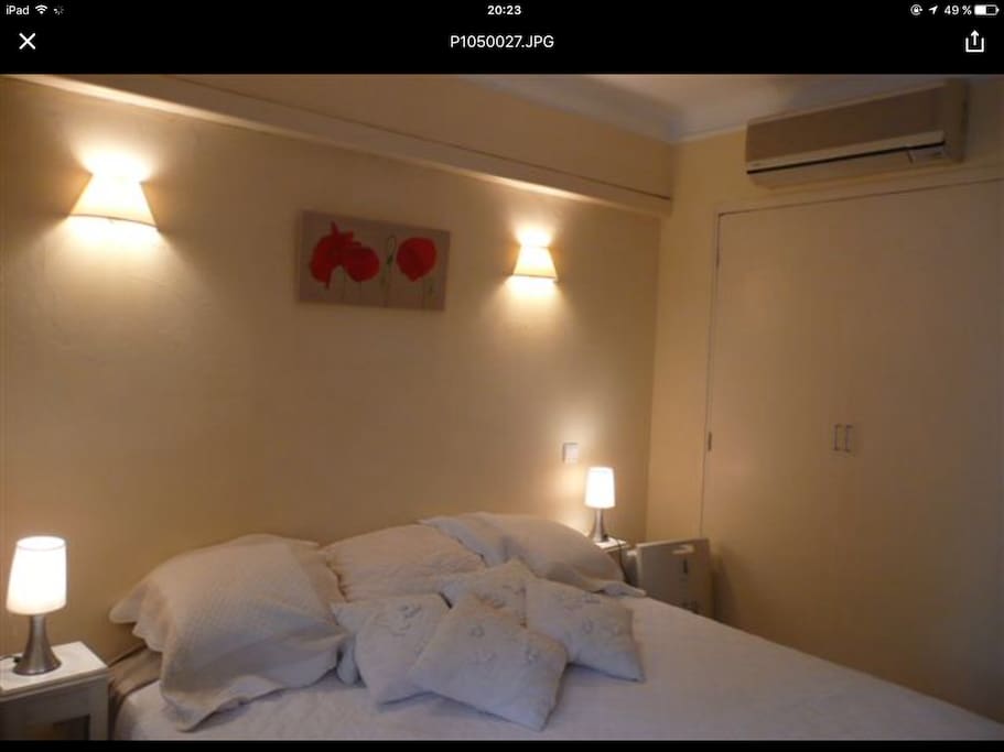 Nice cozy bedroom , with 2 double bed joined and comfy.