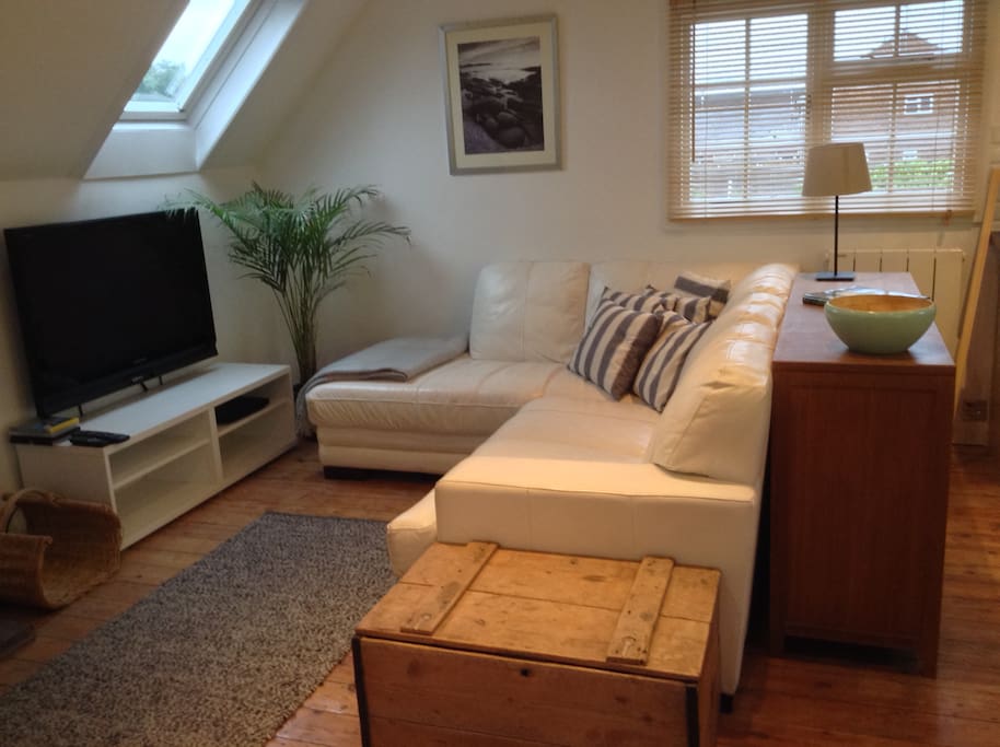 Lounge area with TV and Woodburner (logs provided)