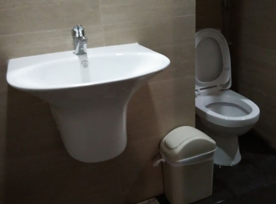bathroom attached in room