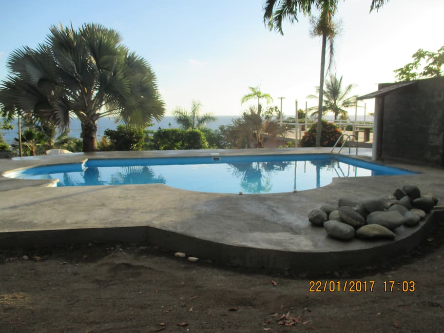 Swimming pool 40m2 with ocean view.