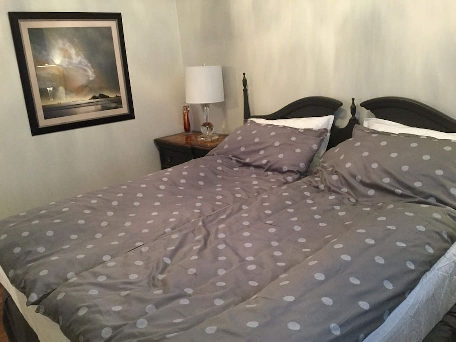 Queen sized bed