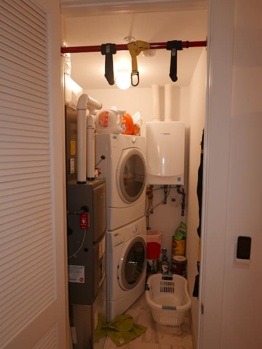 Washer and dryer in the unit