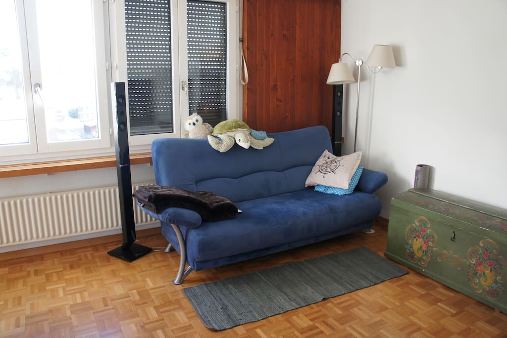 Our cozy sofa.