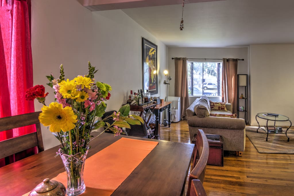 Spacious Living Room and Large Dining Area