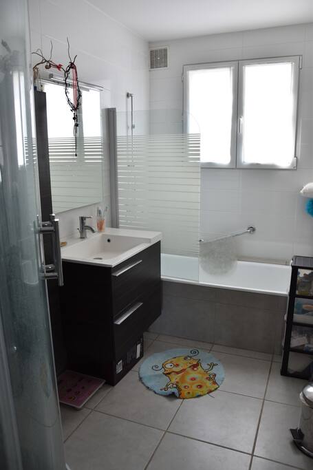Salle de bain avec douche