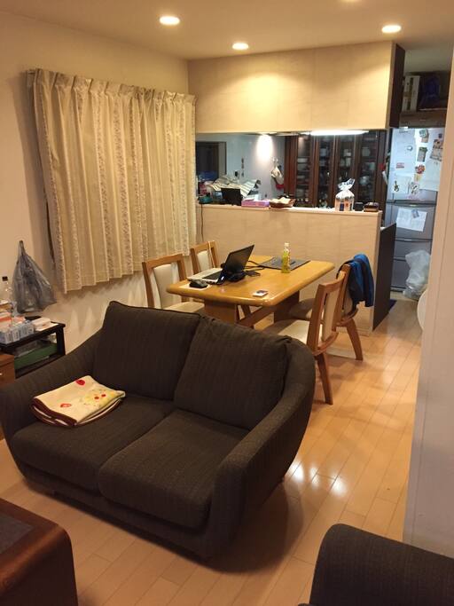 Public area of living, dining & kitchen.