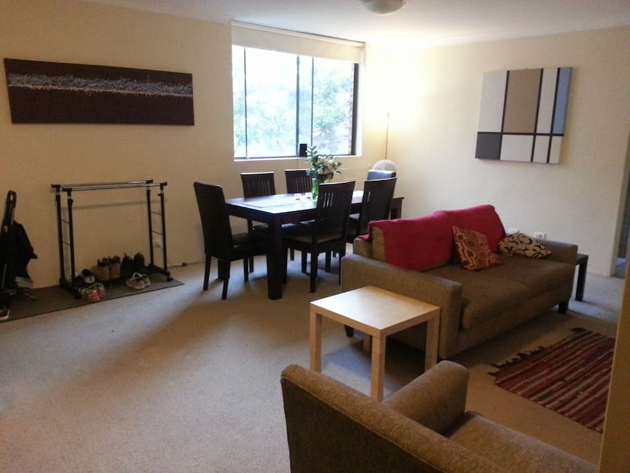 The living/dining room