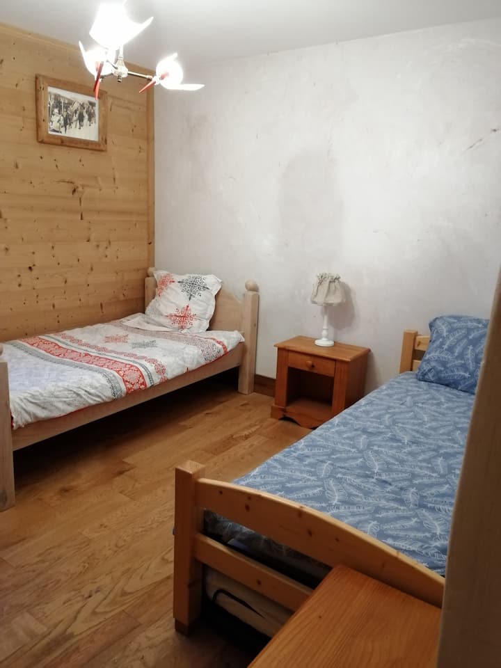 Bedroom 1, with  1 90 bed and a trundle bed. 