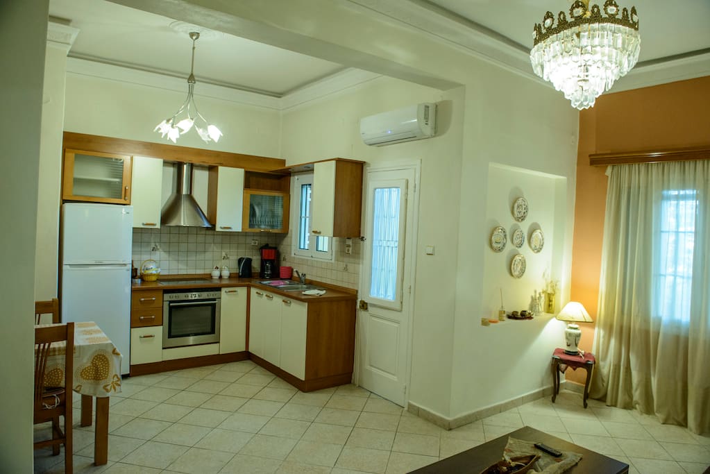 Luxury and large kitchen with dining room