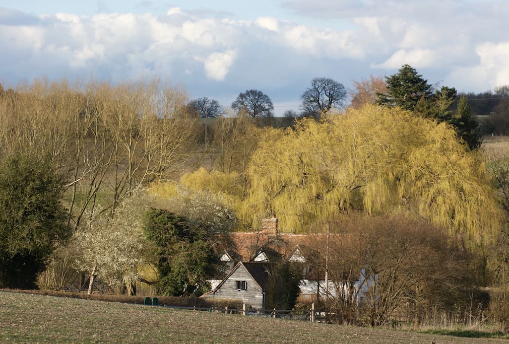 The White Cottage with Annexe in the foreground