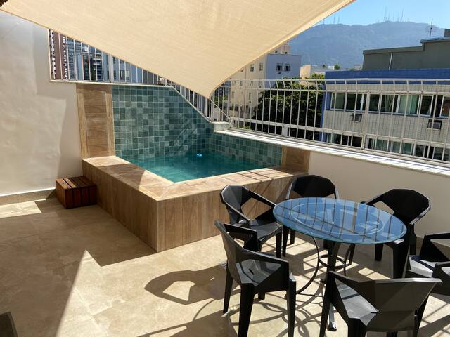 Cobertura Praia Ipanema-Piscina-Churrasco-6 Quart. gallery image 5