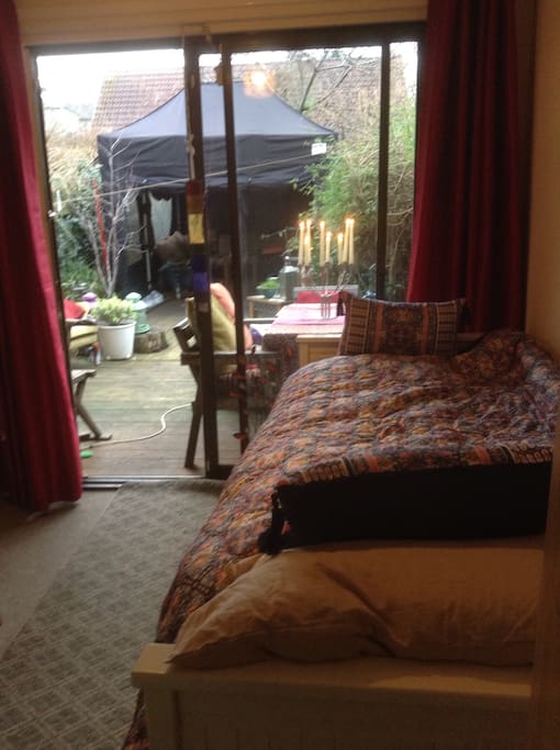 View of garden from the bedroom