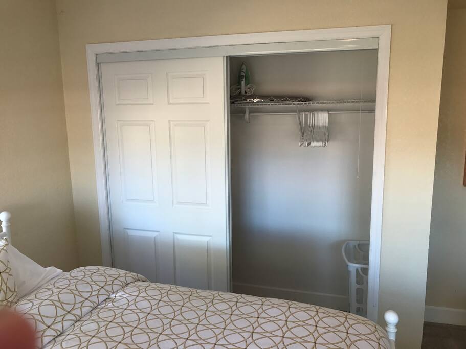 Large closet with plenty of storage.