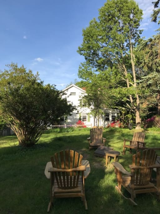 expansive yard with native plantings- these attract birds!