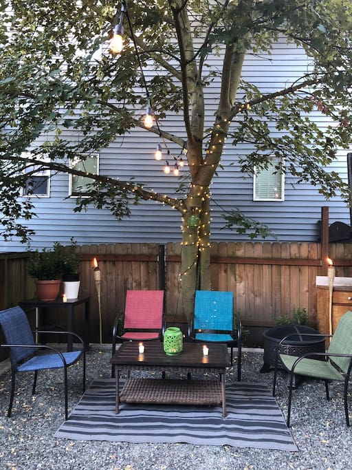 outdoor area with fire pit