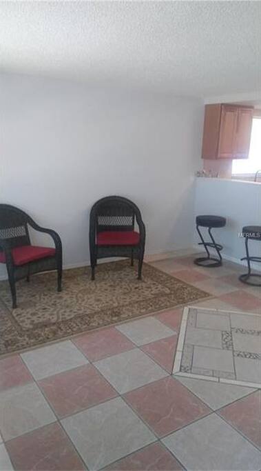 semi furnished living room