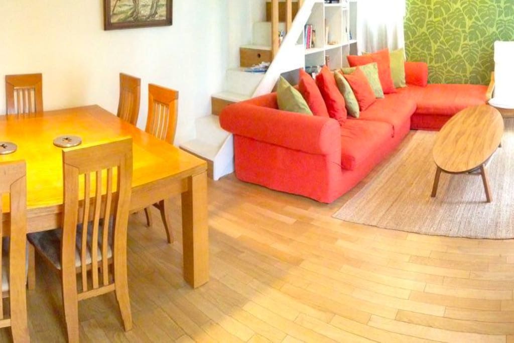 Large open living room with access to the garden
