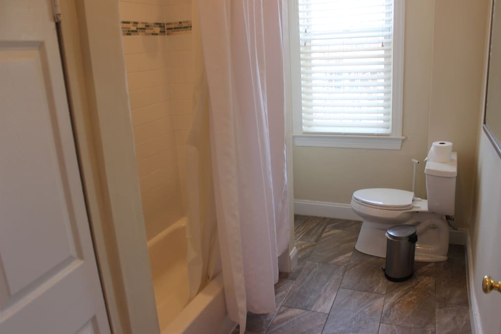 Full Bath with shower, tub, vanity