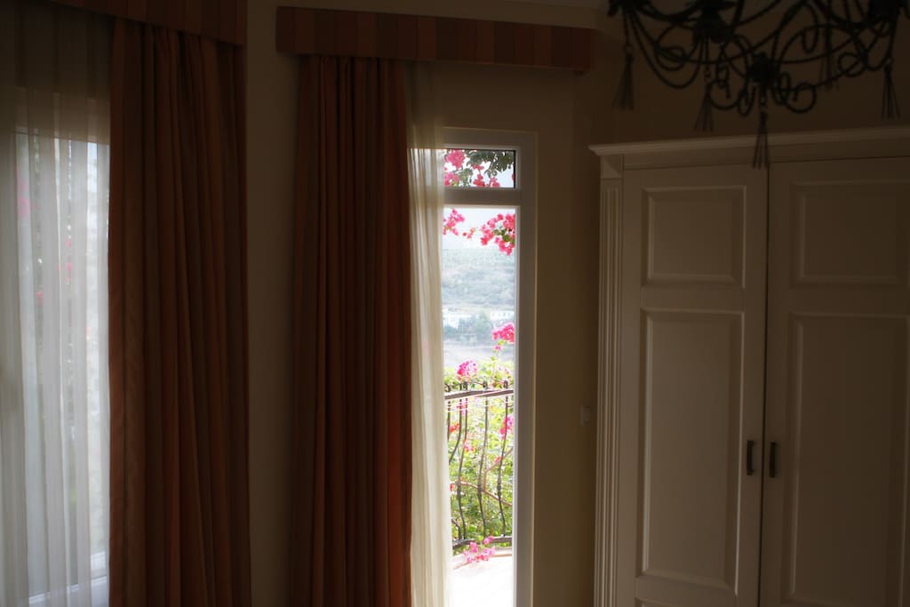 Orange bedroom's balcony