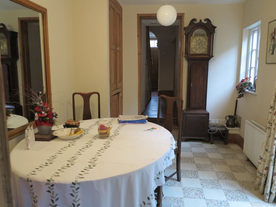The dining room. Breakfast is laid out every morning.