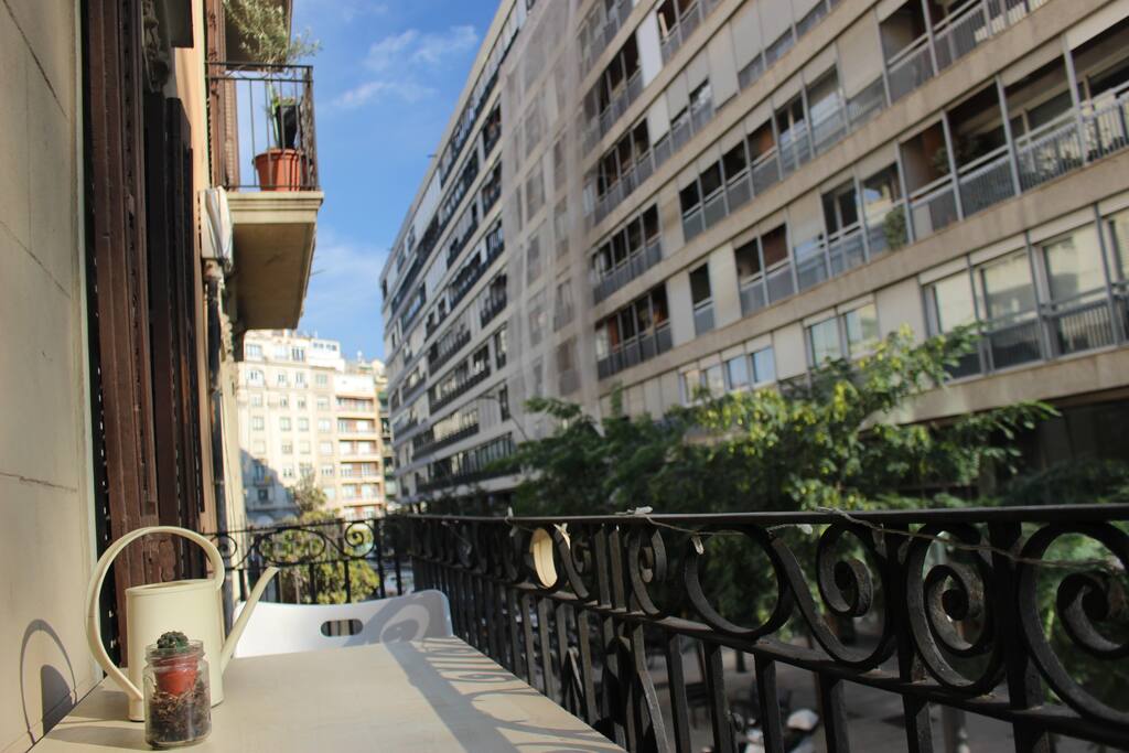 There is space to have a morning coffee at the balcony