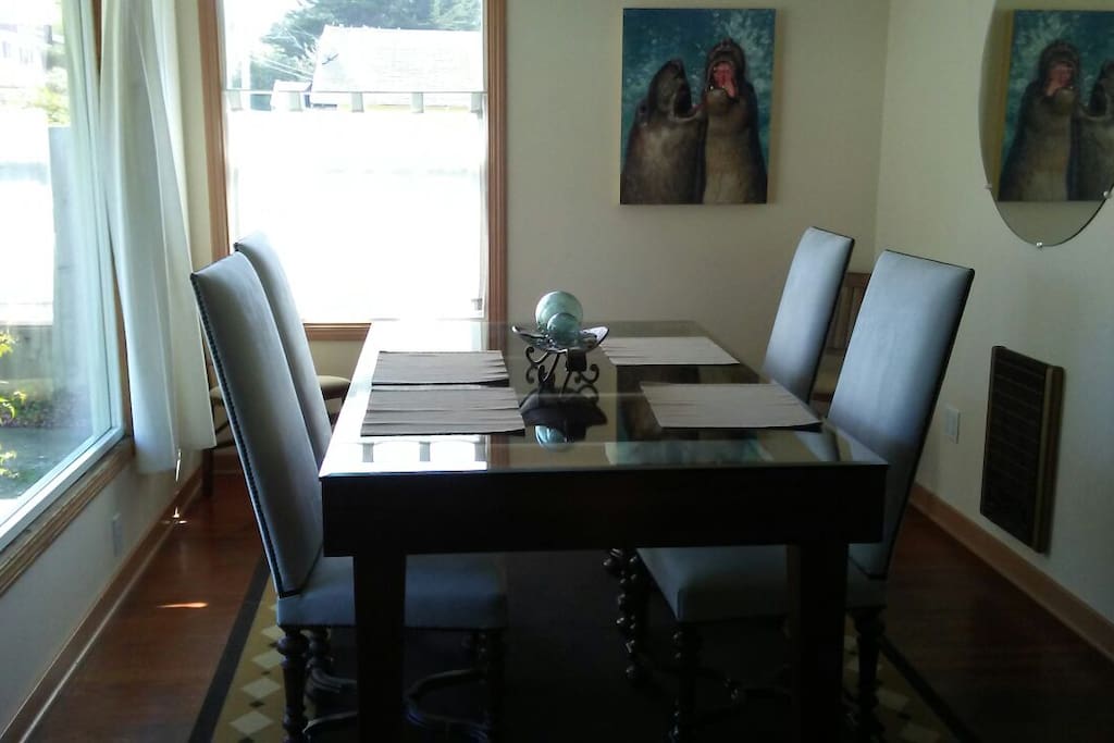 Redwood table felled, milled and hand made by Mike and Don.