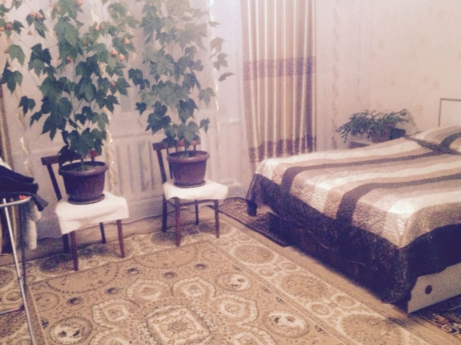 Bedroom and our flowers...:)