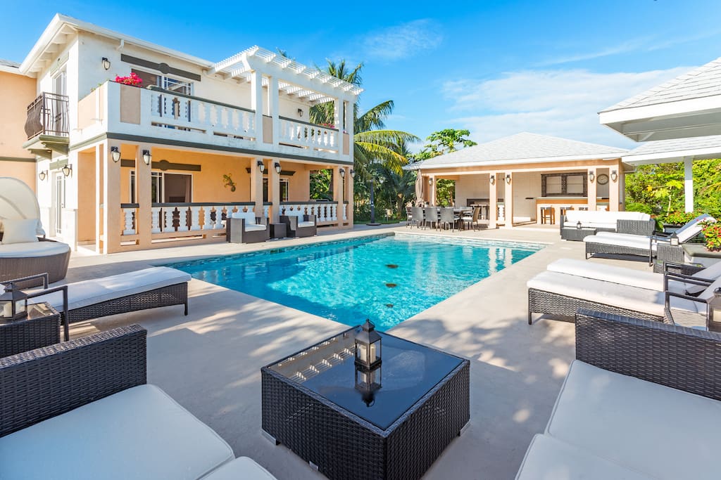 Pool side studio unit on the first floor.