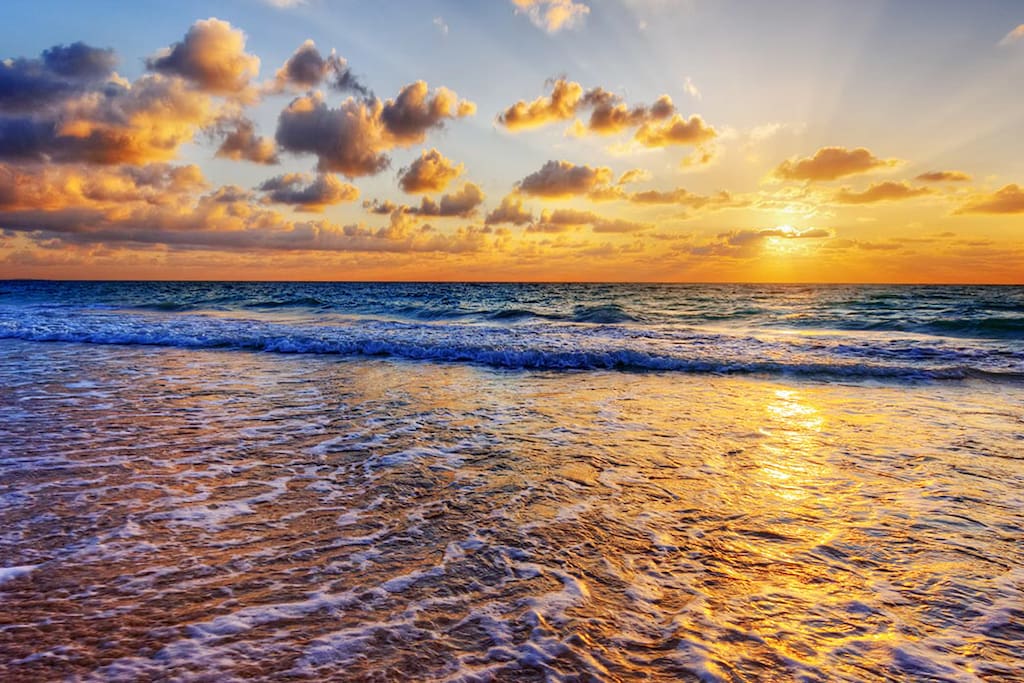 Sunset at Virginia Beach Oceanfront
