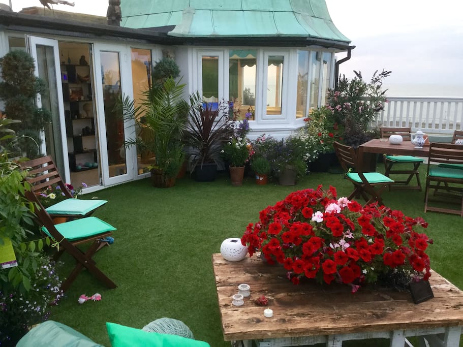 Sunny roof terrace